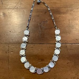 Vintage mother of Pearl and rhinestone necklace